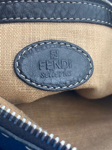 Vintage Fendi Selleria Bag Leather Large Lavorazione A Mano.